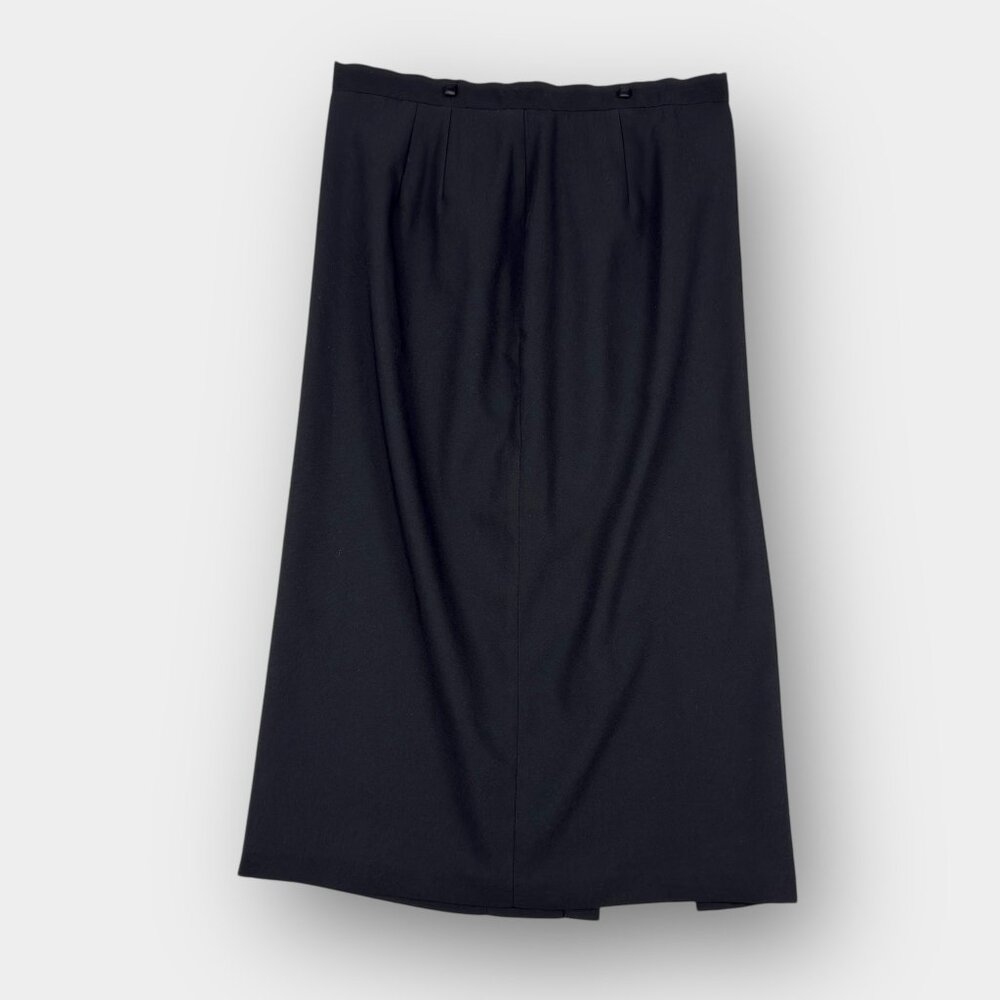 Nygard Women's Petite Pencil Skirt 14 Black Back Slit Back Zip Lined‎